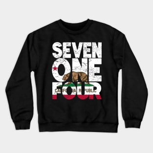 California Area Code 714 California Republic Flag Crewneck Sweatshirt